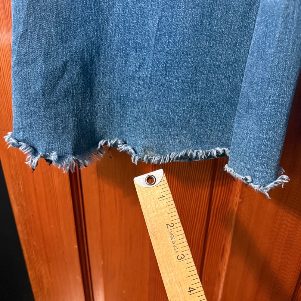 Free People Penny PullOn Flare Jeans 28 Blue High Rise Stretch Bell Bottom Boho - Picture 8 of 9